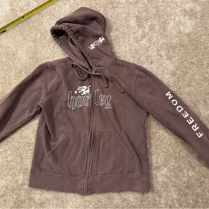 Hurley Brown Zip-Up Hoodie